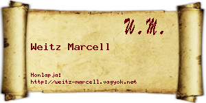 Weitz Marcell névjegykártya